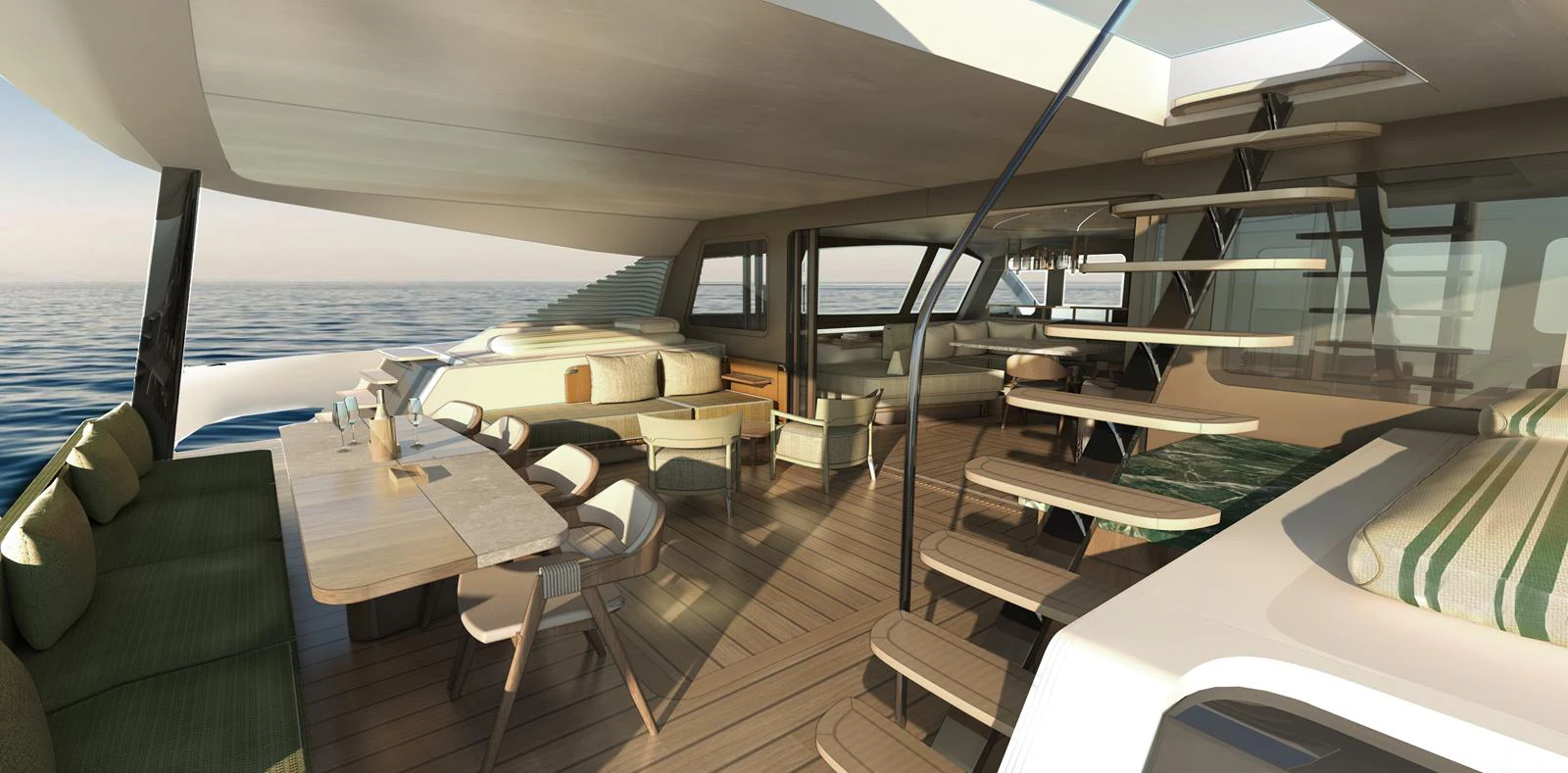 inside of a boat aboard FUSION 80 Yacht for Sale