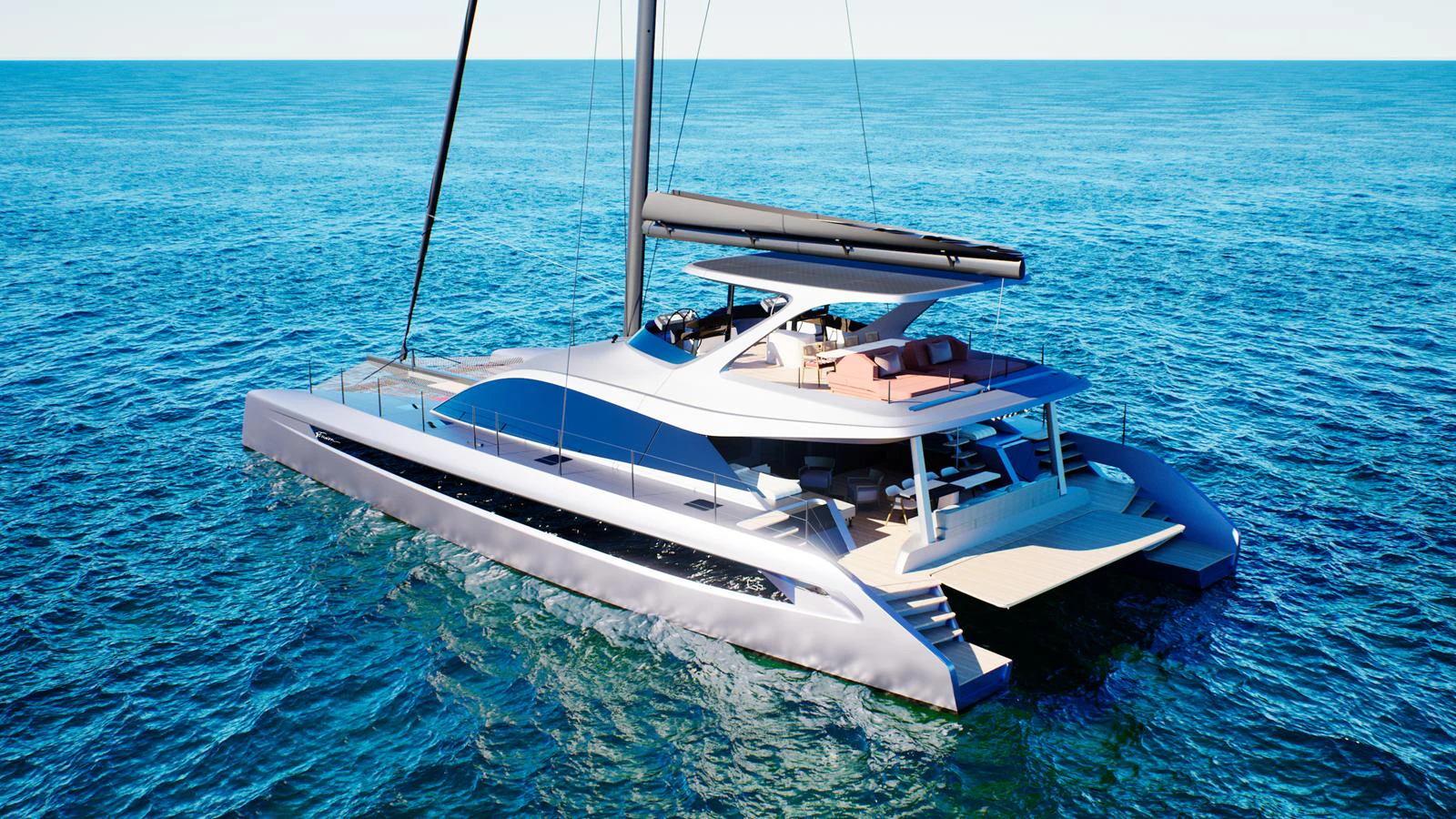 a boat on the water aboard FUSION 80 Yacht for Sale