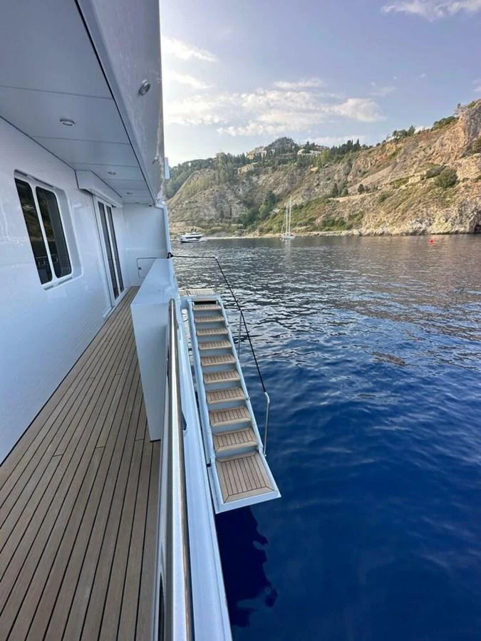 a boat on the water aboard UNFORGETTABLE Yacht for Sale