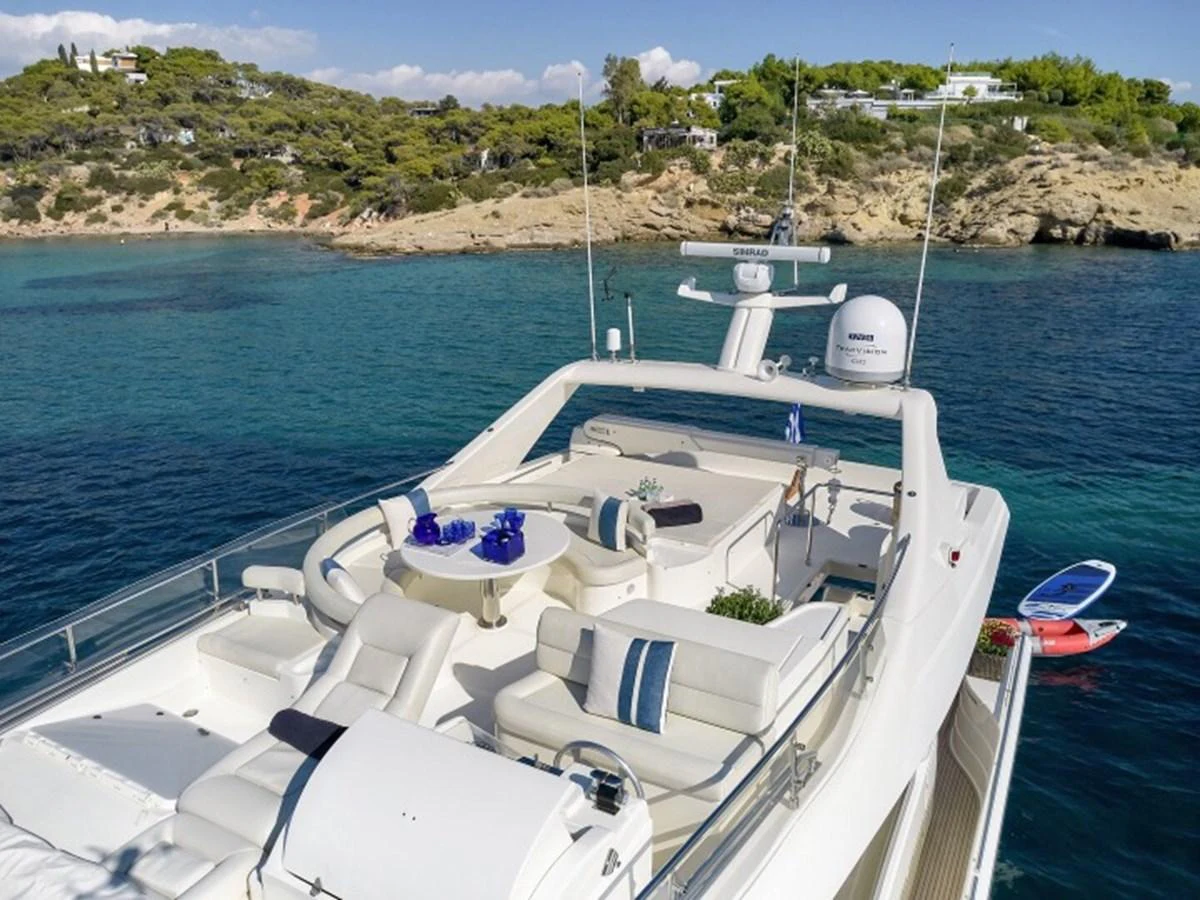 a boat on the water aboard MIREN Yacht for Sale