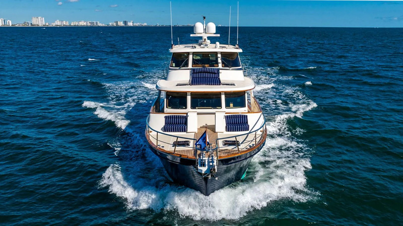 a boat on the water aboard NEVER BETTER Yacht for Sale