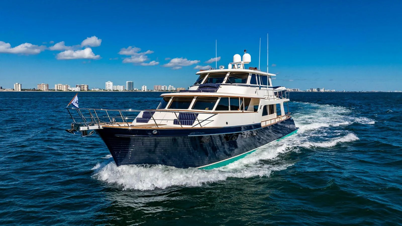 a boat on the water aboard NEVER BETTER Yacht for Sale