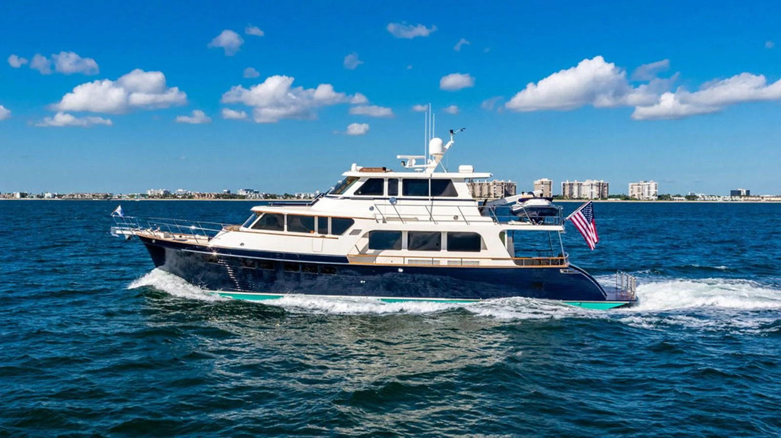 a boat on the water aboard NEVER BETTER Yacht for Sale