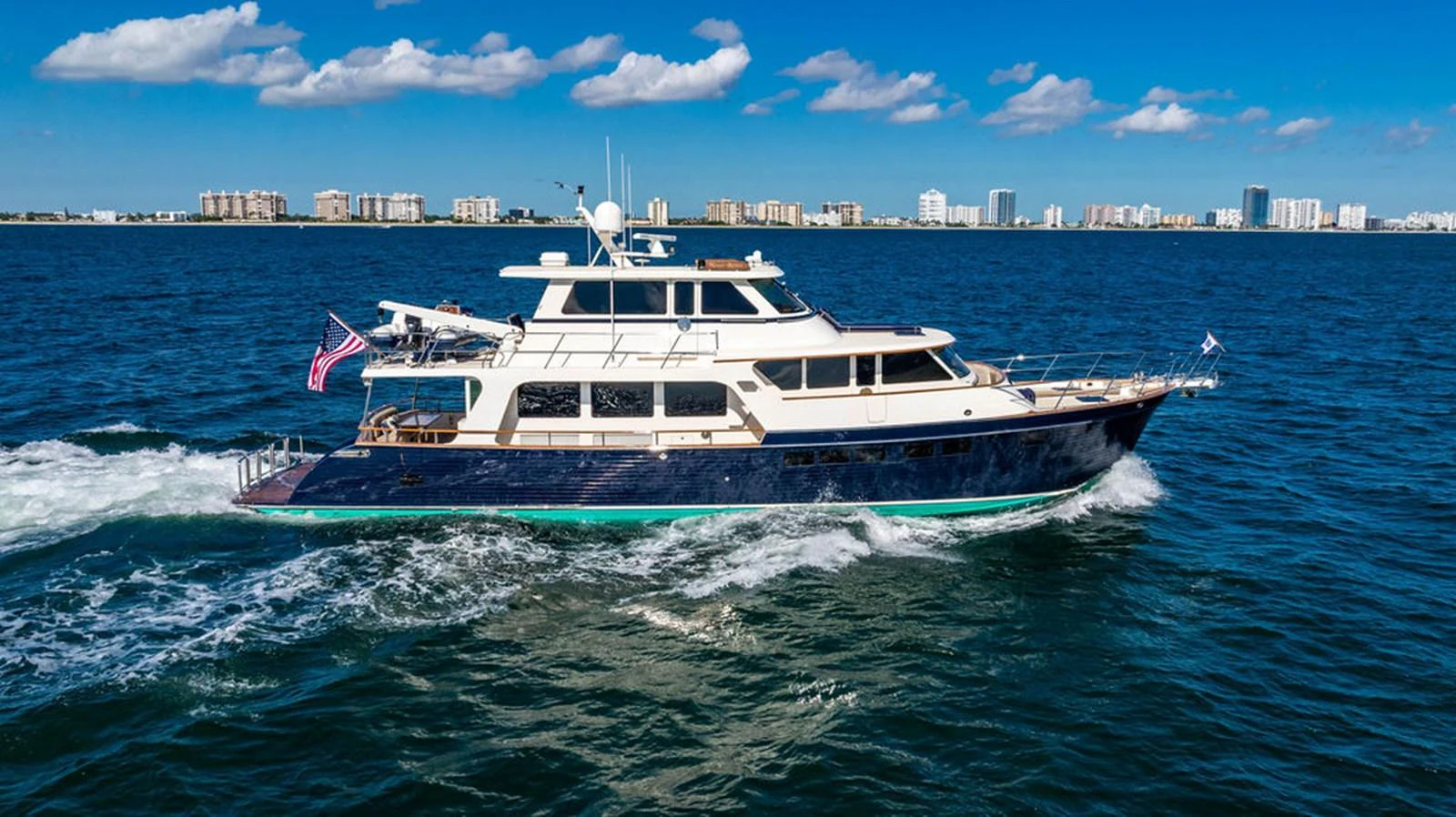 a boat on the water aboard NEVER BETTER Yacht for Sale