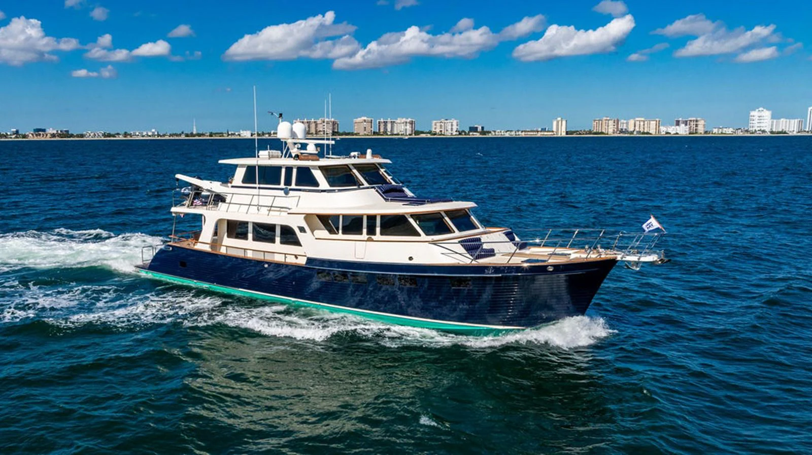 a boat on the water aboard NEVER BETTER Yacht for Sale