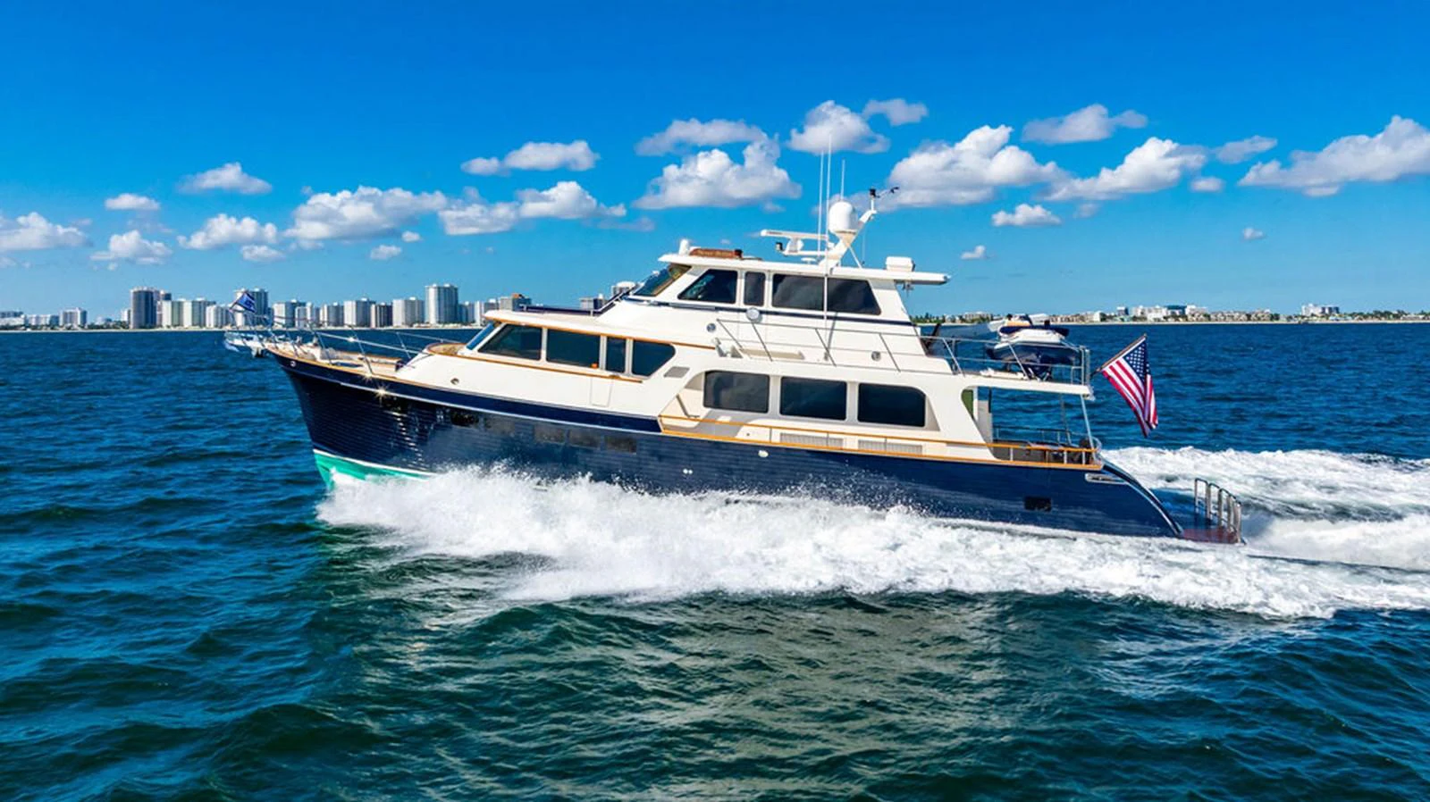 a boat on the water aboard NEVER BETTER Yacht for Sale