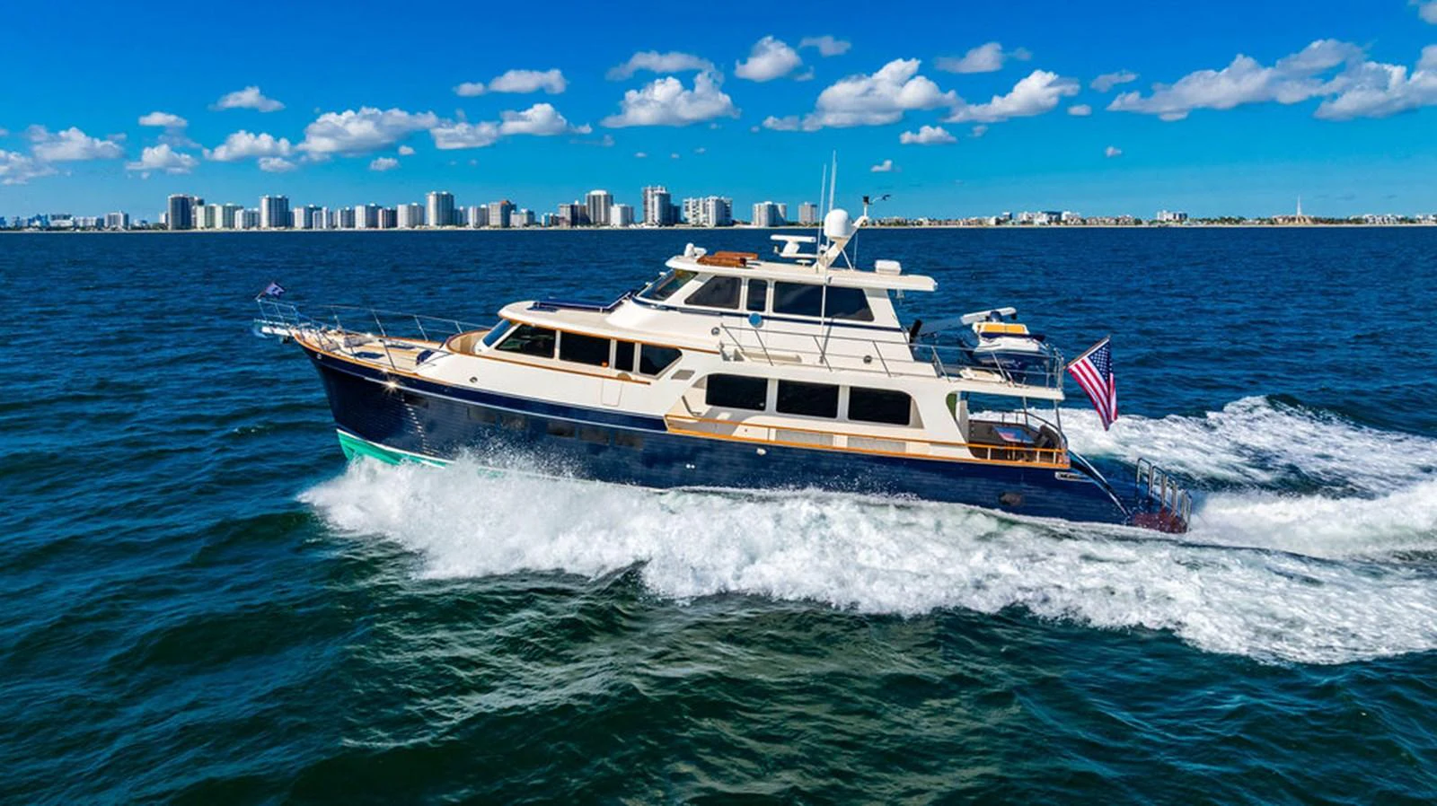 a boat on the water aboard NEVER BETTER Yacht for Sale