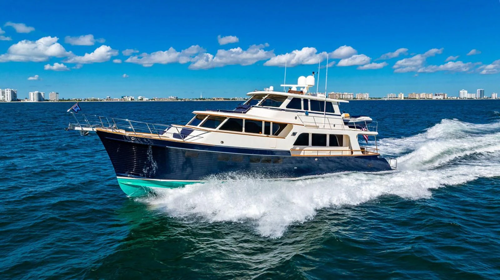 a boat on the water aboard NEVER BETTER Yacht for Sale
