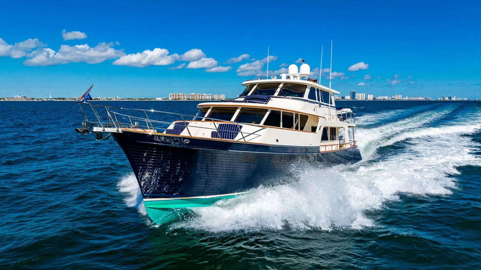 a boat on the water aboard NEVER BETTER Yacht for Sale