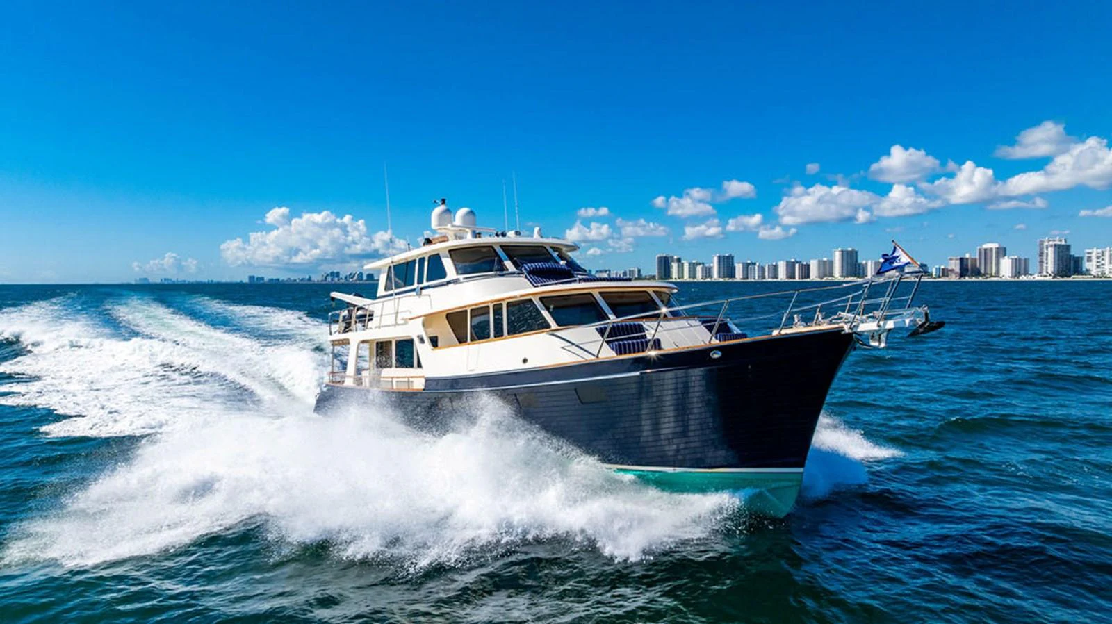 a boat on the water aboard NEVER BETTER Yacht for Sale