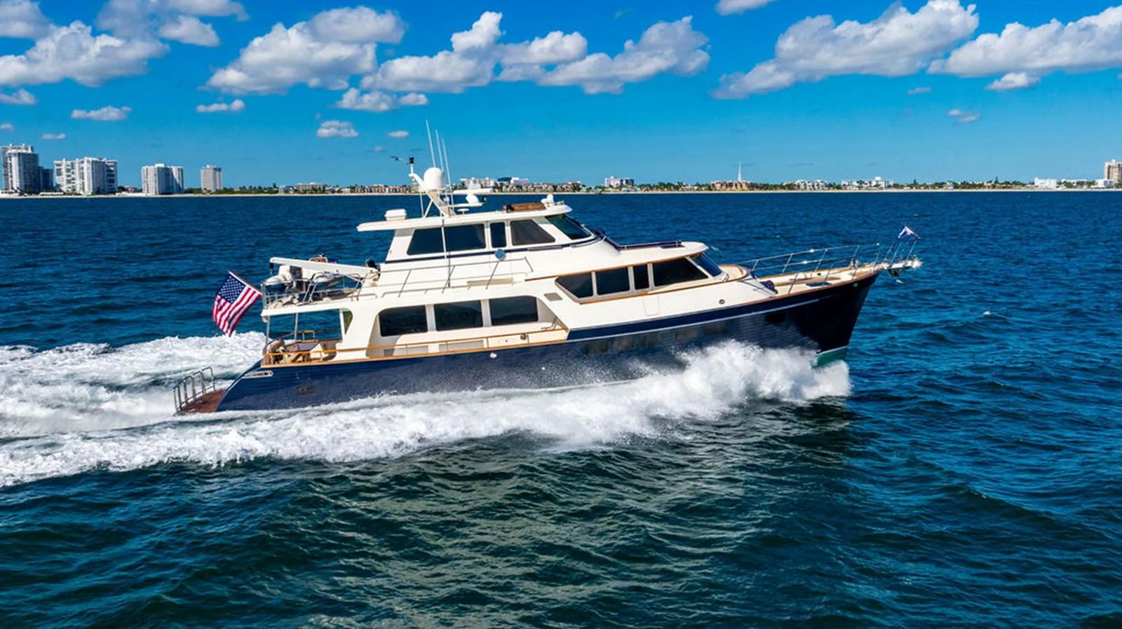 a boat on the water aboard NEVER BETTER Yacht for Sale
