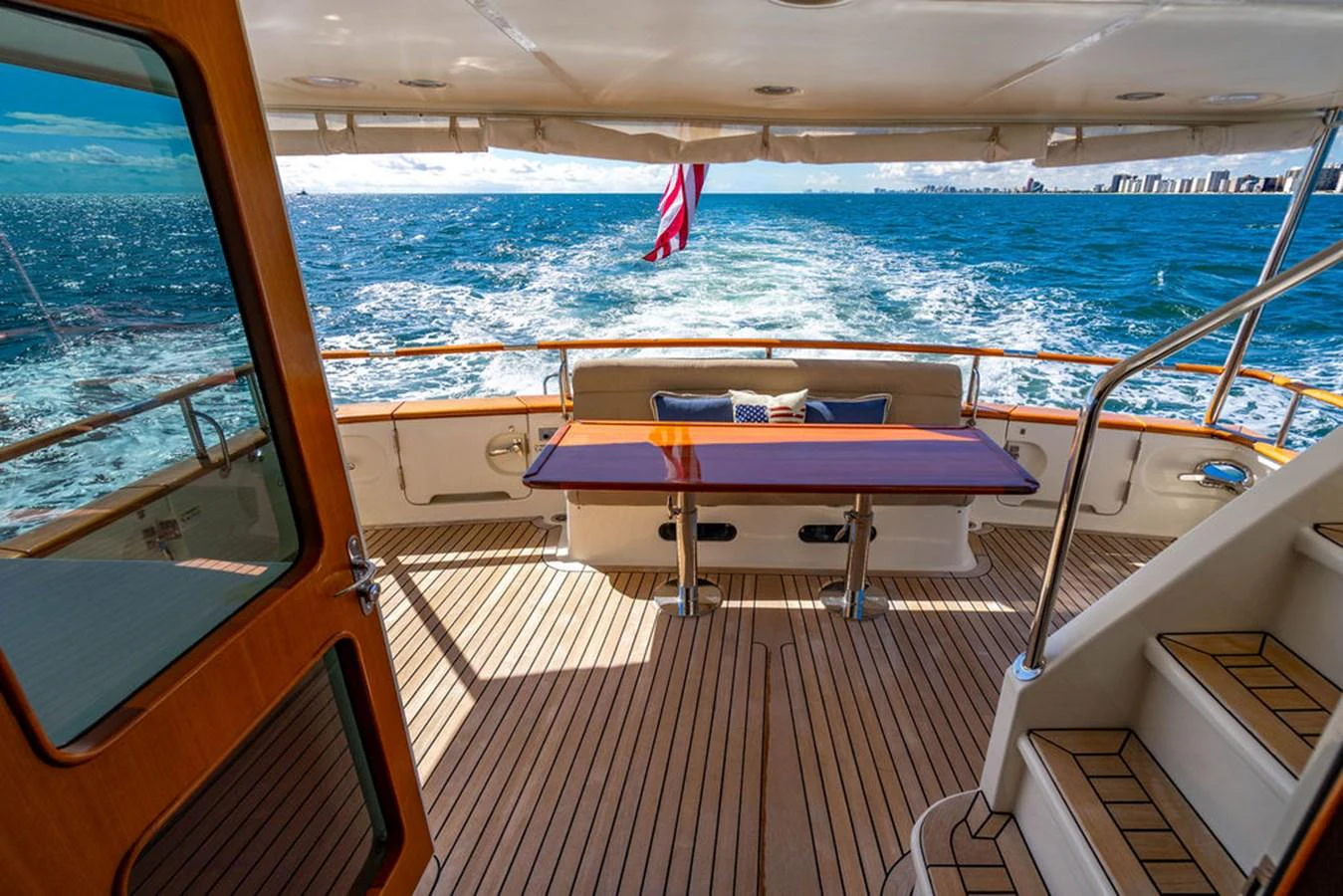 a boat on the water aboard NEVER BETTER Yacht for Sale