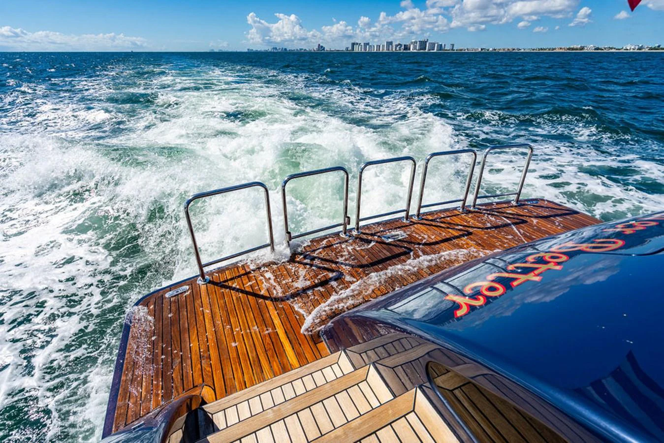 a boat on the water aboard NEVER BETTER Yacht for Sale