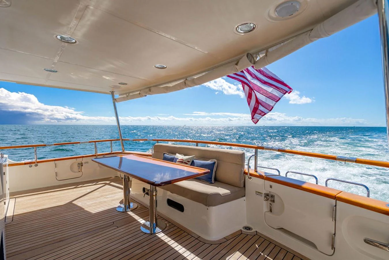 a boat on the water aboard NEVER BETTER Yacht for Sale
