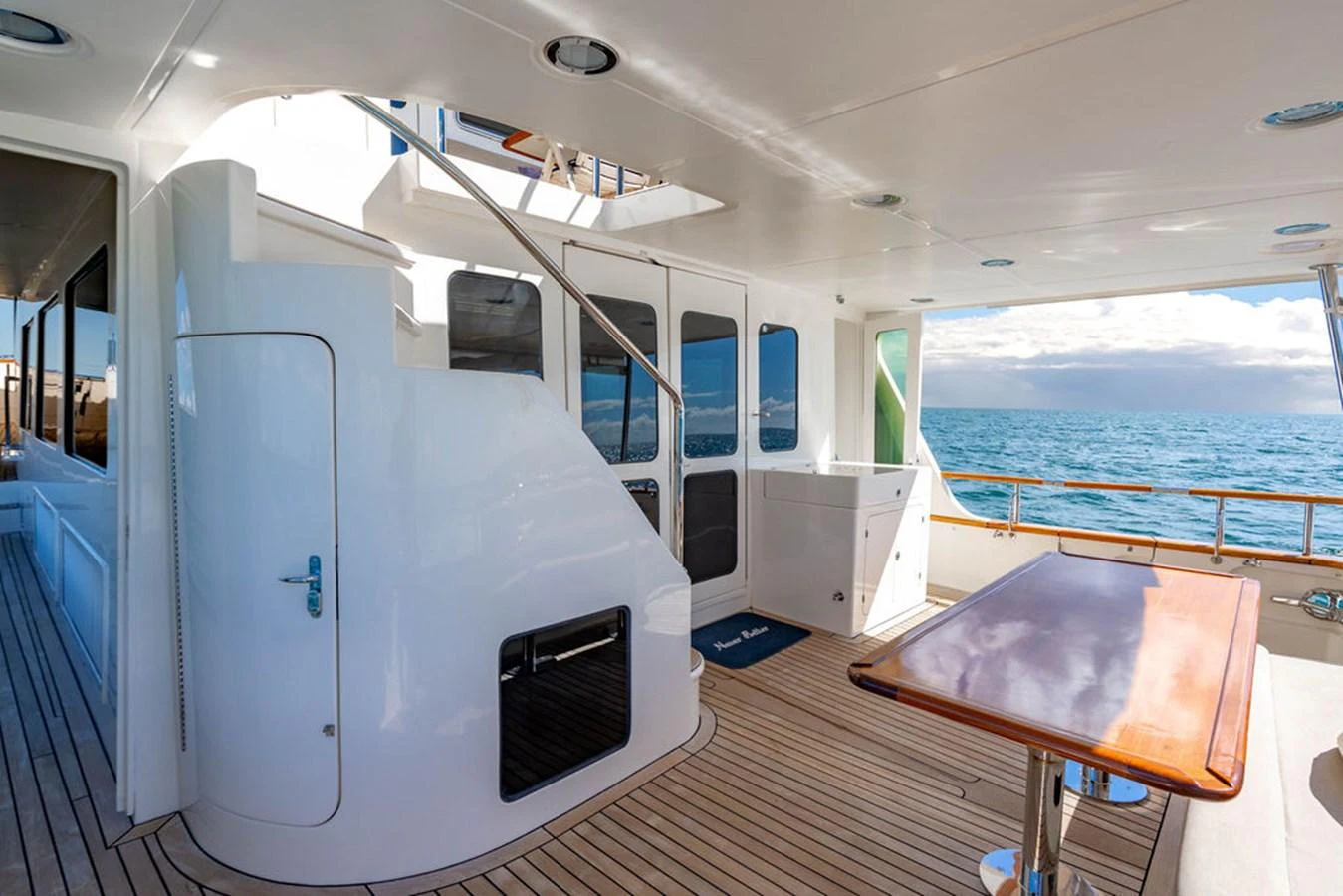 a boat on the water aboard NEVER BETTER Yacht for Sale