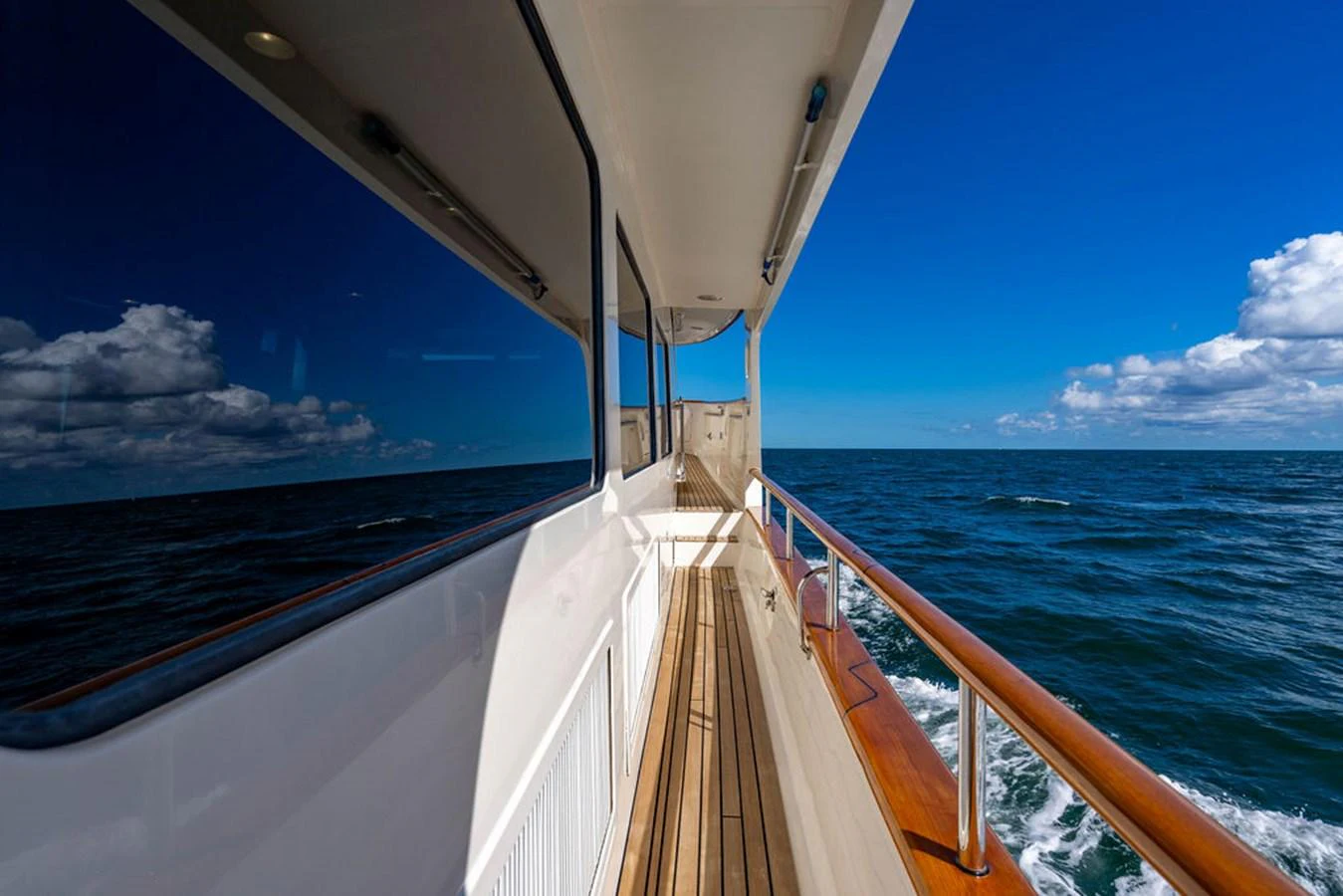 a boat on the water aboard NEVER BETTER Yacht for Sale