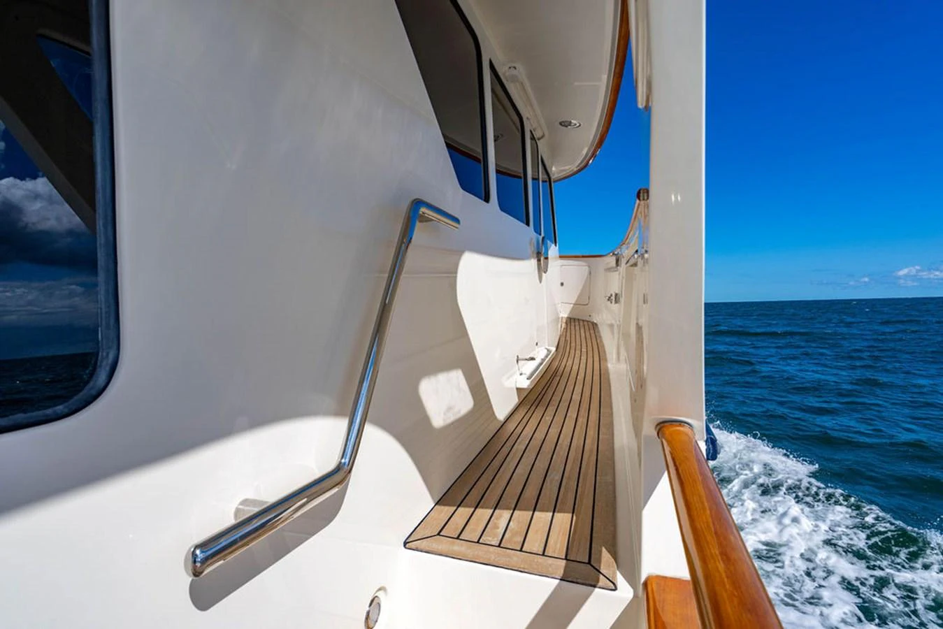a boat on the water aboard NEVER BETTER Yacht for Sale