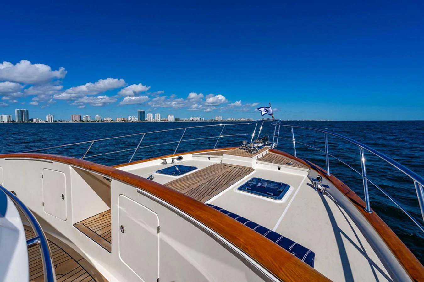 a boat on the water aboard NEVER BETTER Yacht for Sale