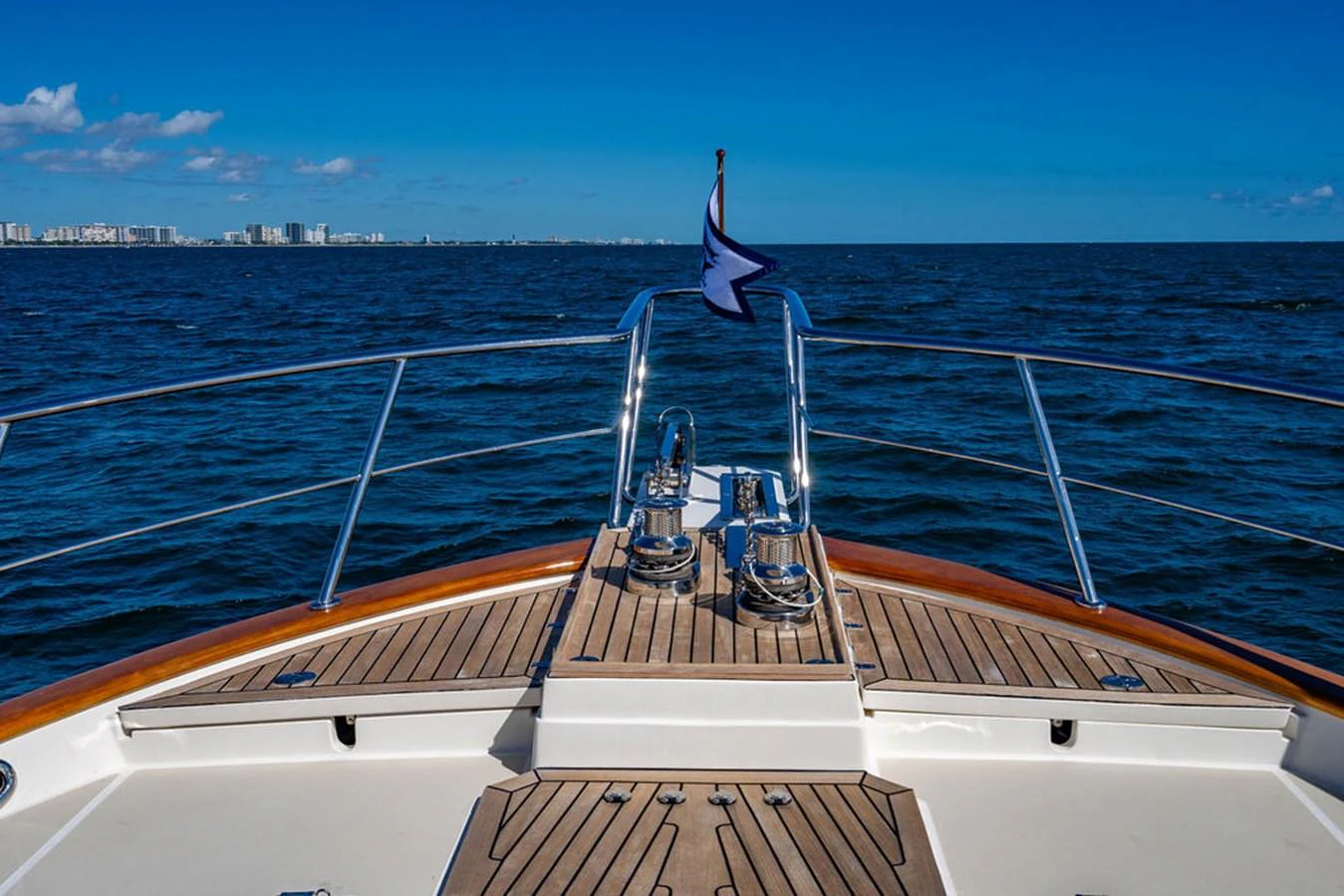 a boat on the water aboard NEVER BETTER Yacht for Sale