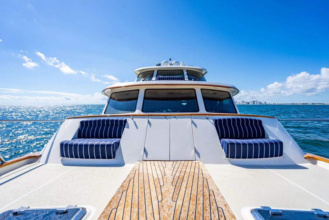 a boat on the water aboard NEVER BETTER Yacht for Sale