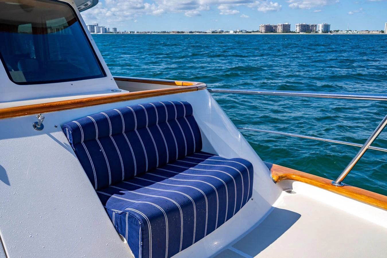 a boat on the water aboard NEVER BETTER Yacht for Sale