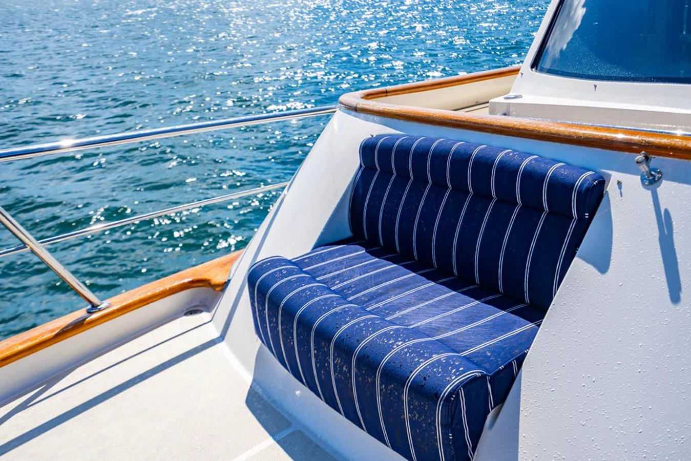 a boat with a fish aboard NEVER BETTER Yacht for Sale