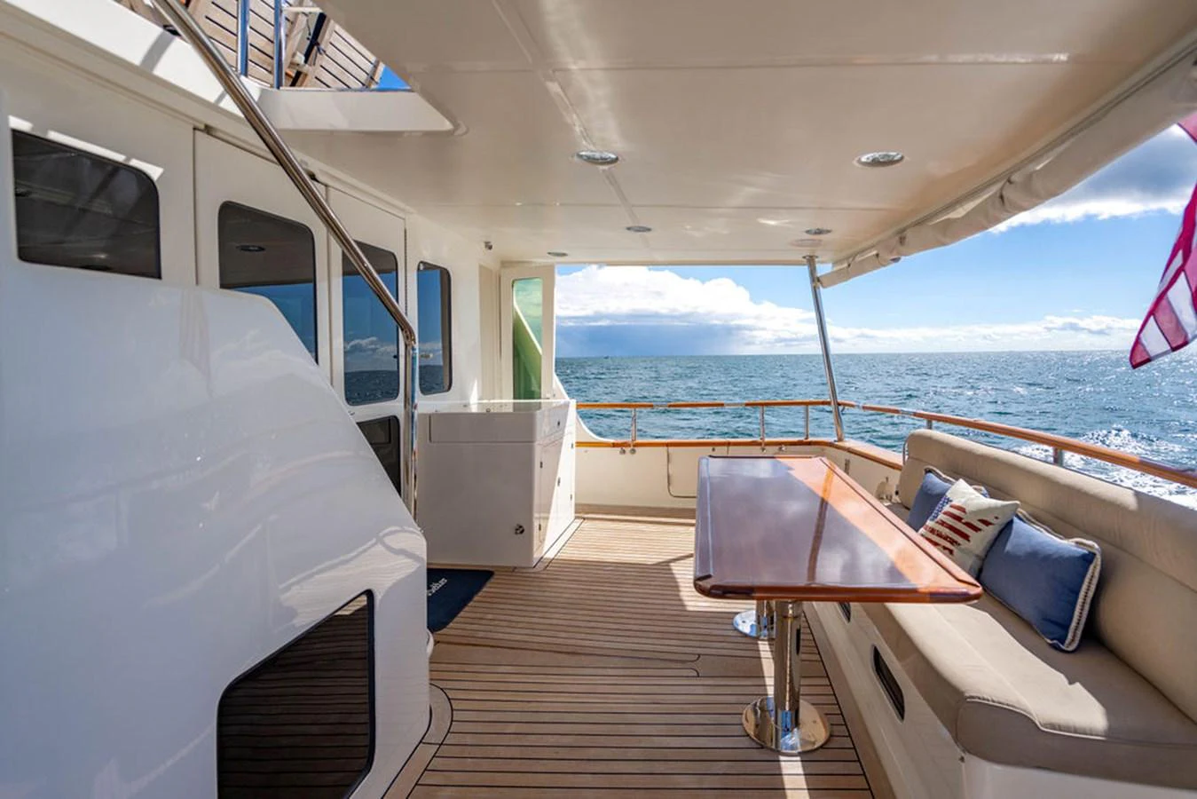 a boat on the water aboard NEVER BETTER Yacht for Sale