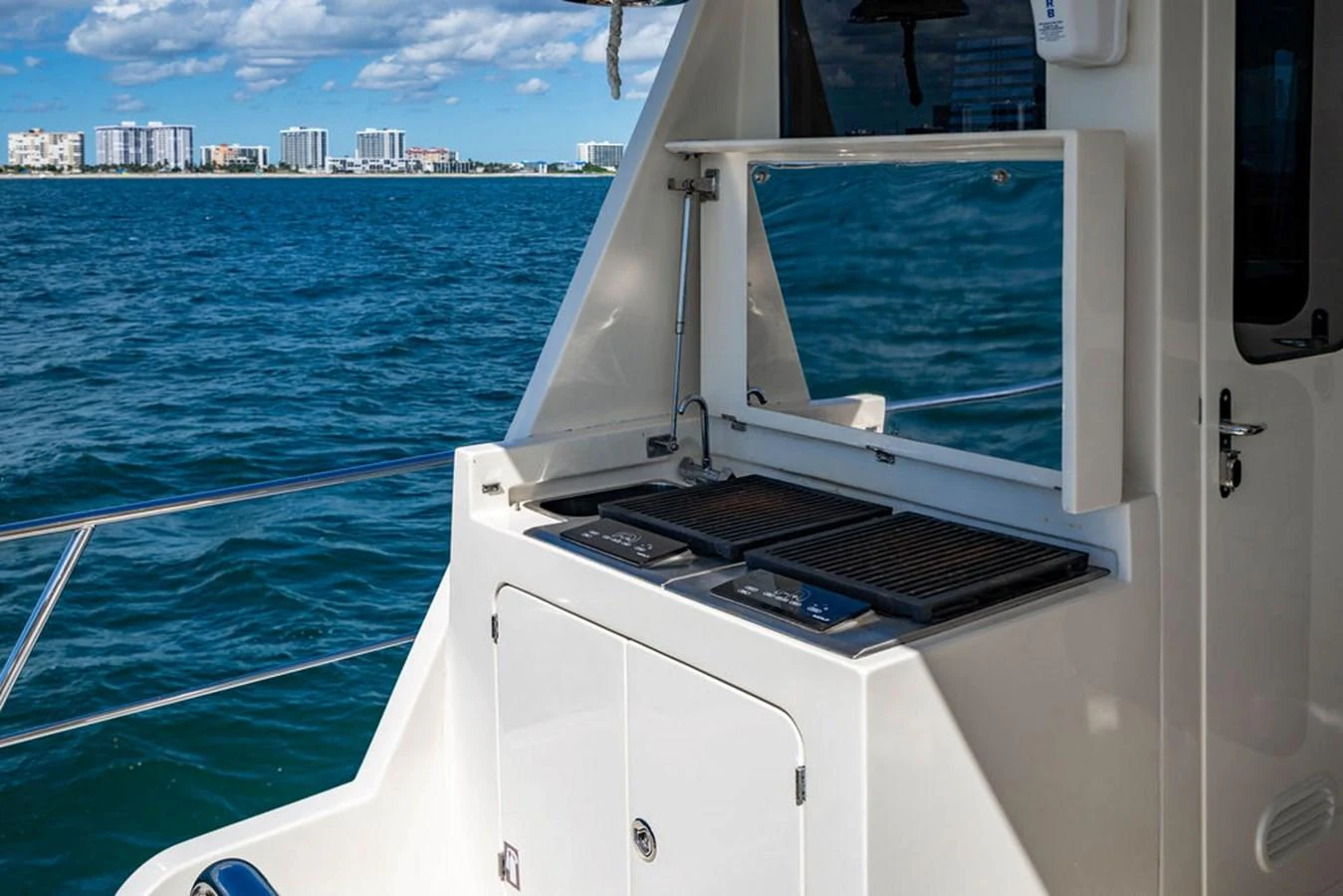 a boat on the water aboard NEVER BETTER Yacht for Sale