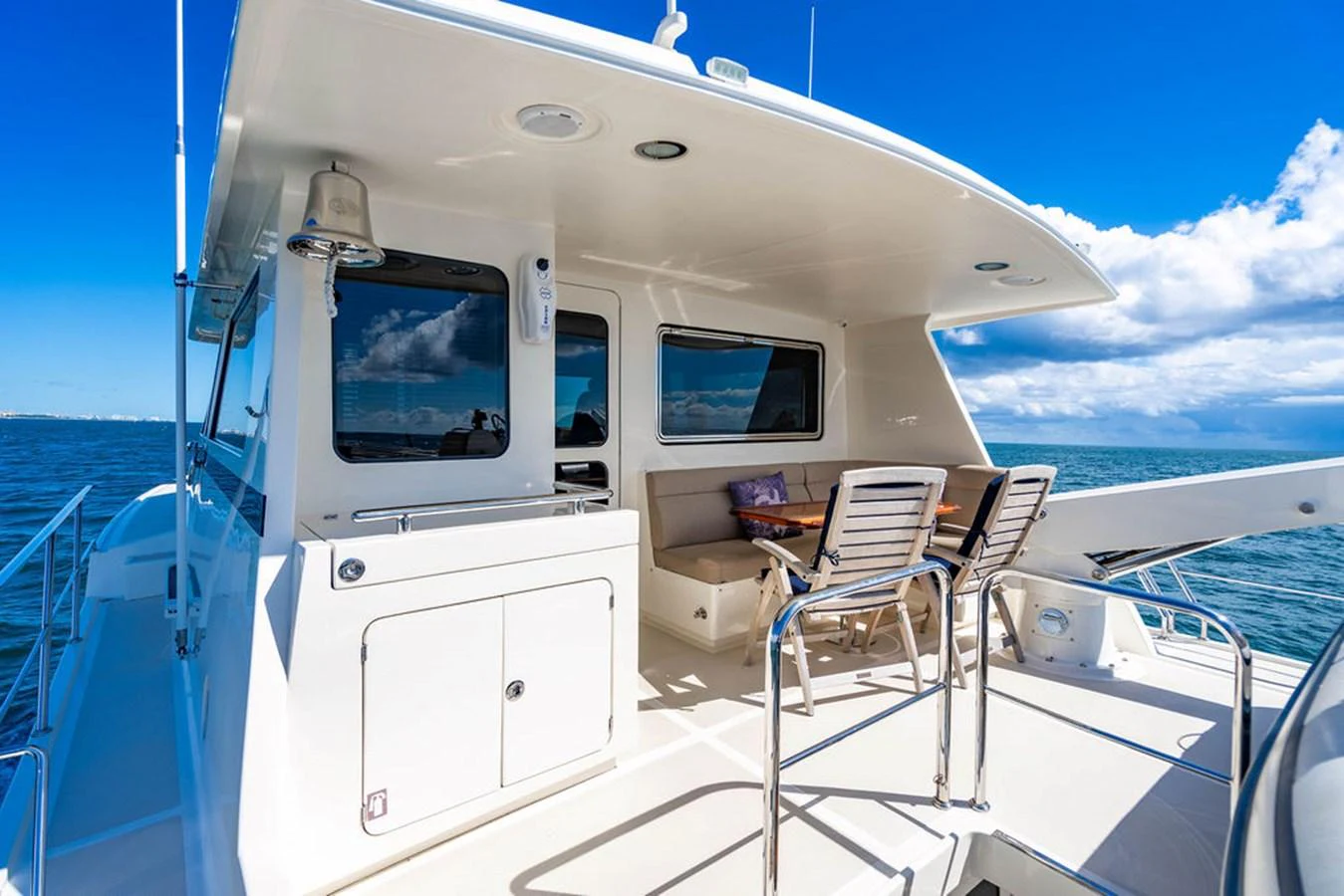 a boat on the water aboard NEVER BETTER Yacht for Sale