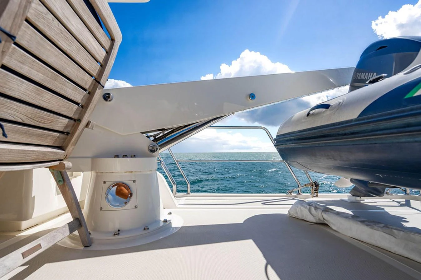 a plane parked on the pavement aboard NEVER BETTER Yacht for Sale