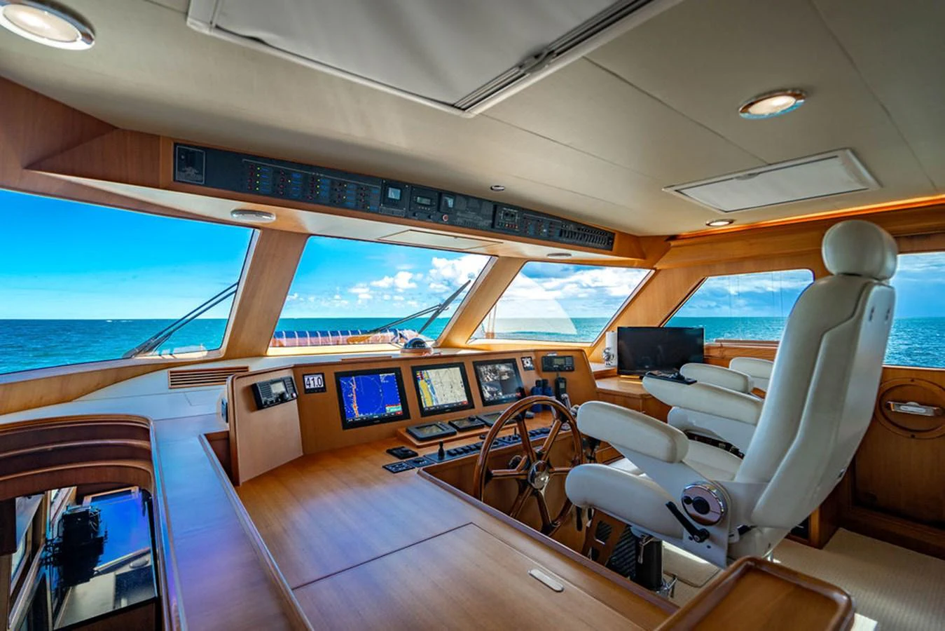 inside of a plane aboard NEVER BETTER Yacht for Sale