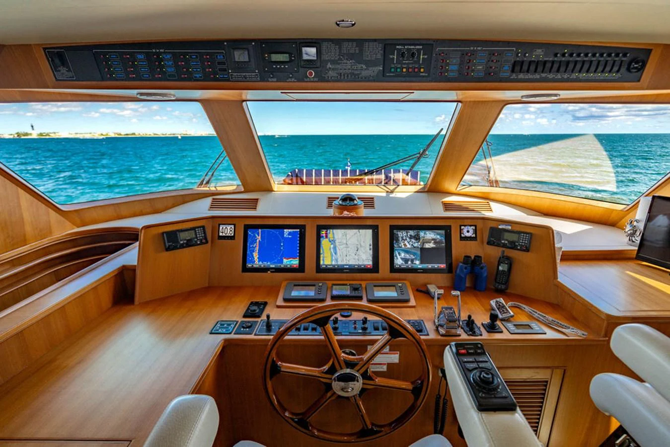 inside of a control room aboard NEVER BETTER Yacht for Sale
