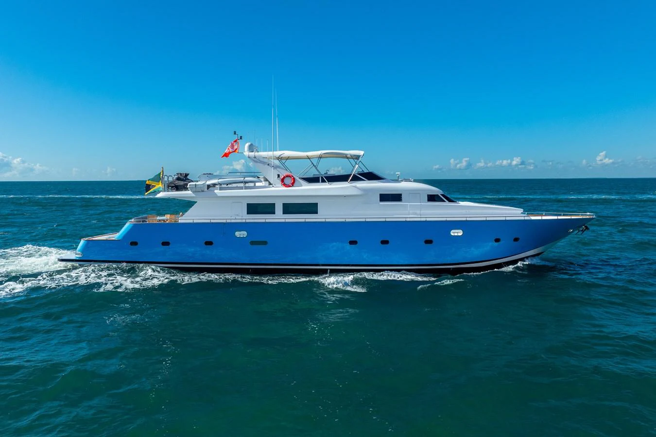 a white yacht in the water aboard AZURE Yacht for Sale