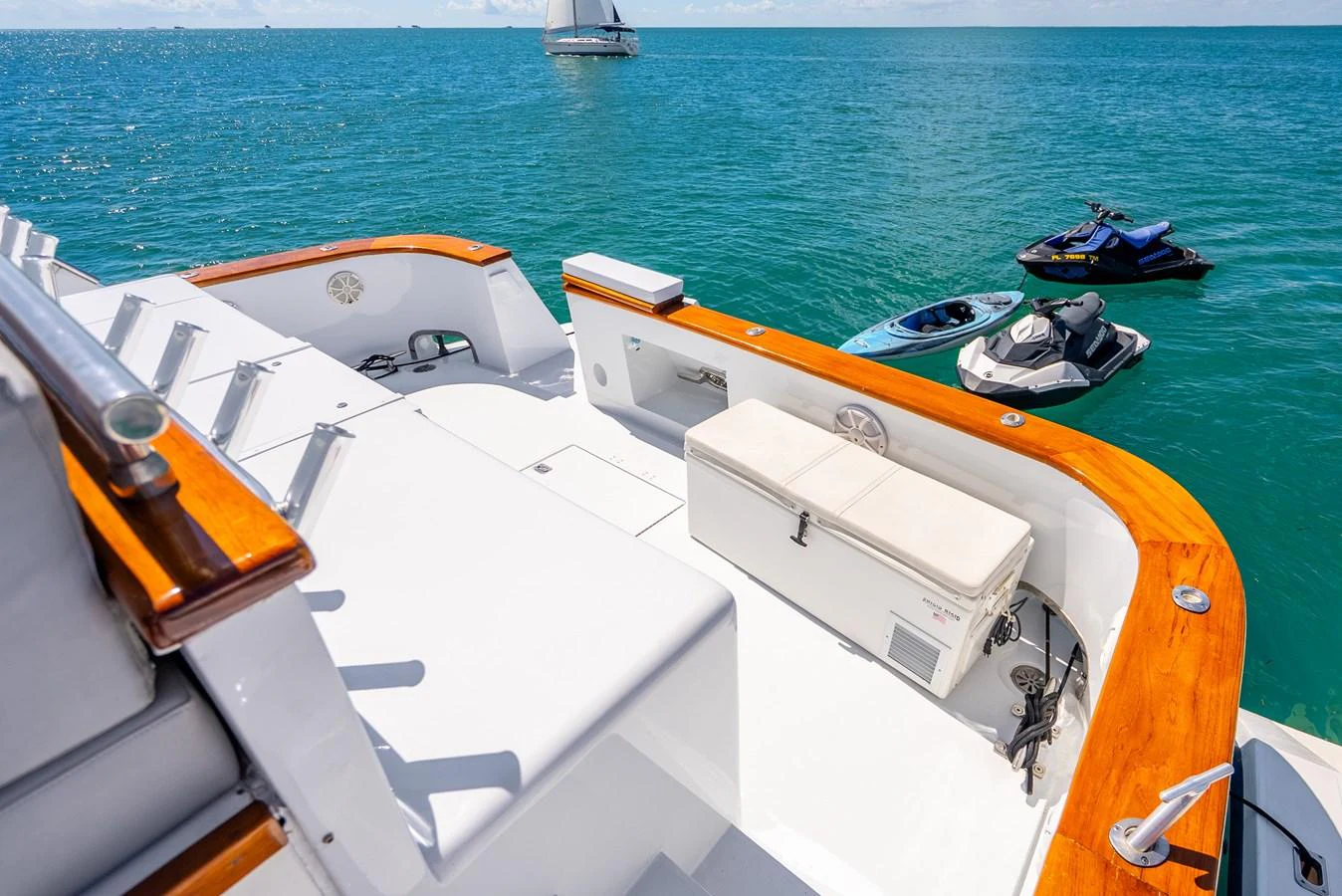 a boat on the water aboard AZURE Yacht for Sale