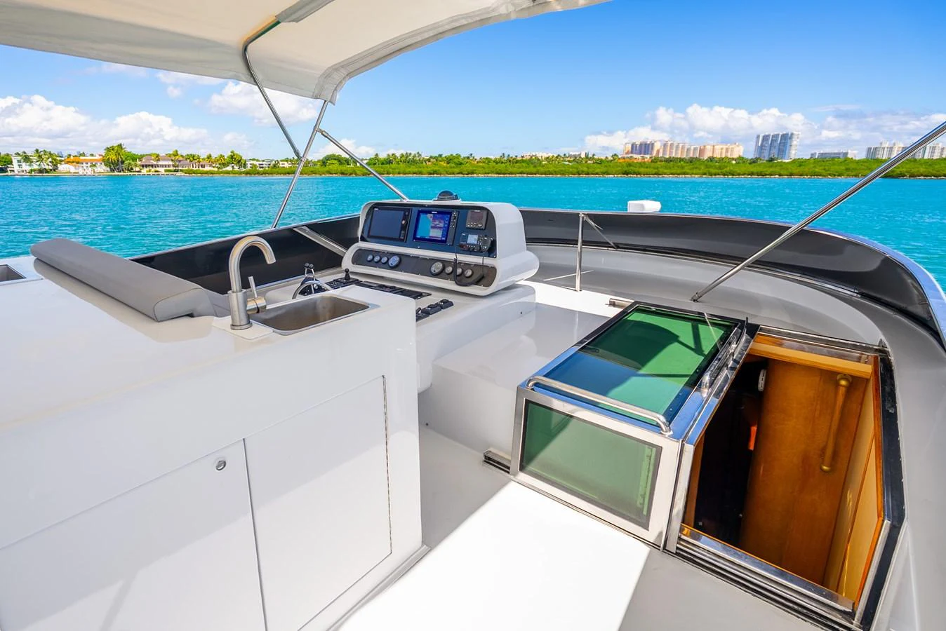 the inside of a boat aboard AZURE Yacht for Sale