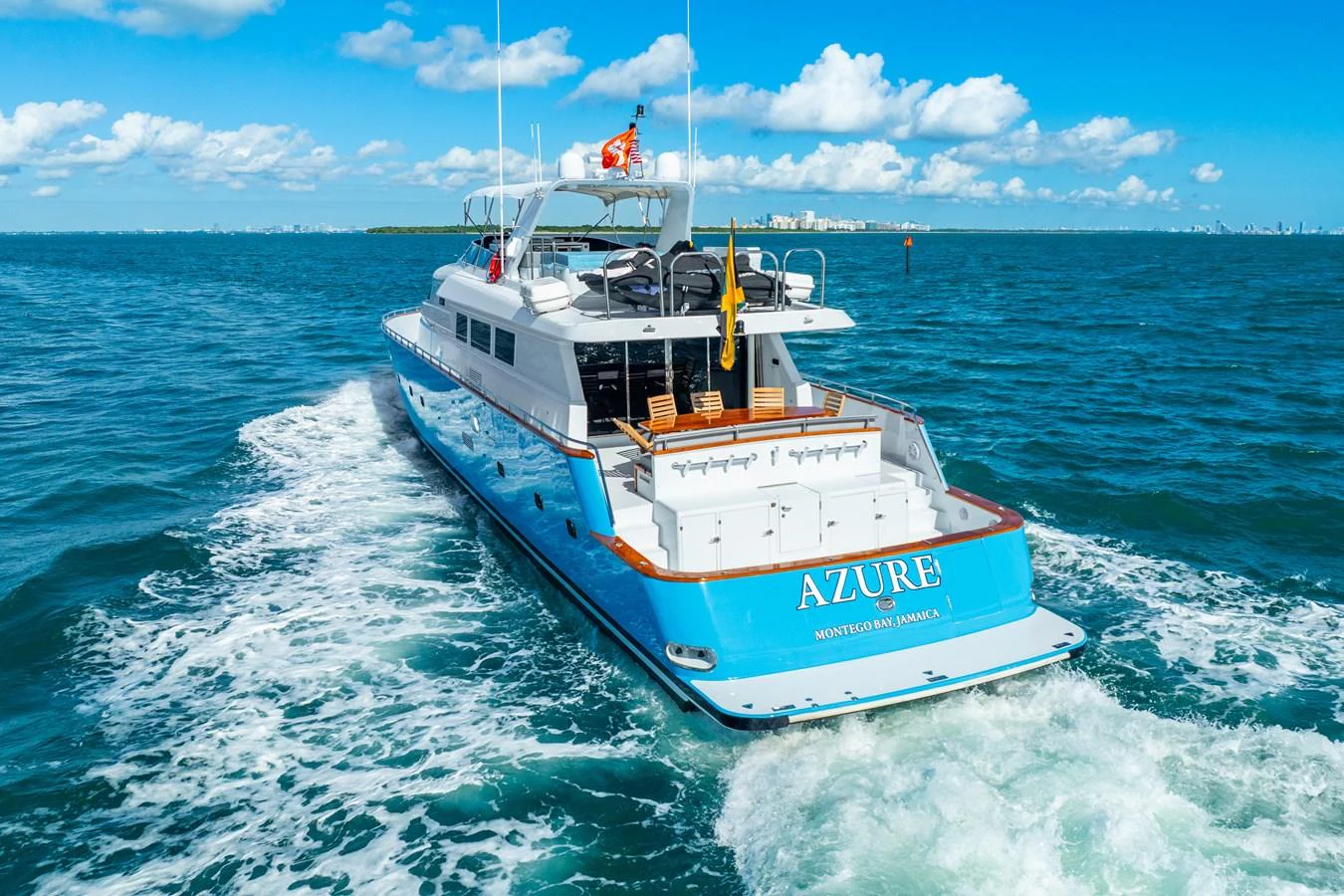 a boat on the water aboard AZURE Yacht for Sale