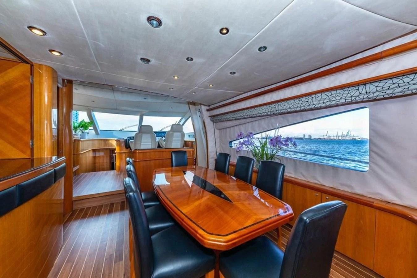 inside of a train aboard ALAINA Yacht for Sale