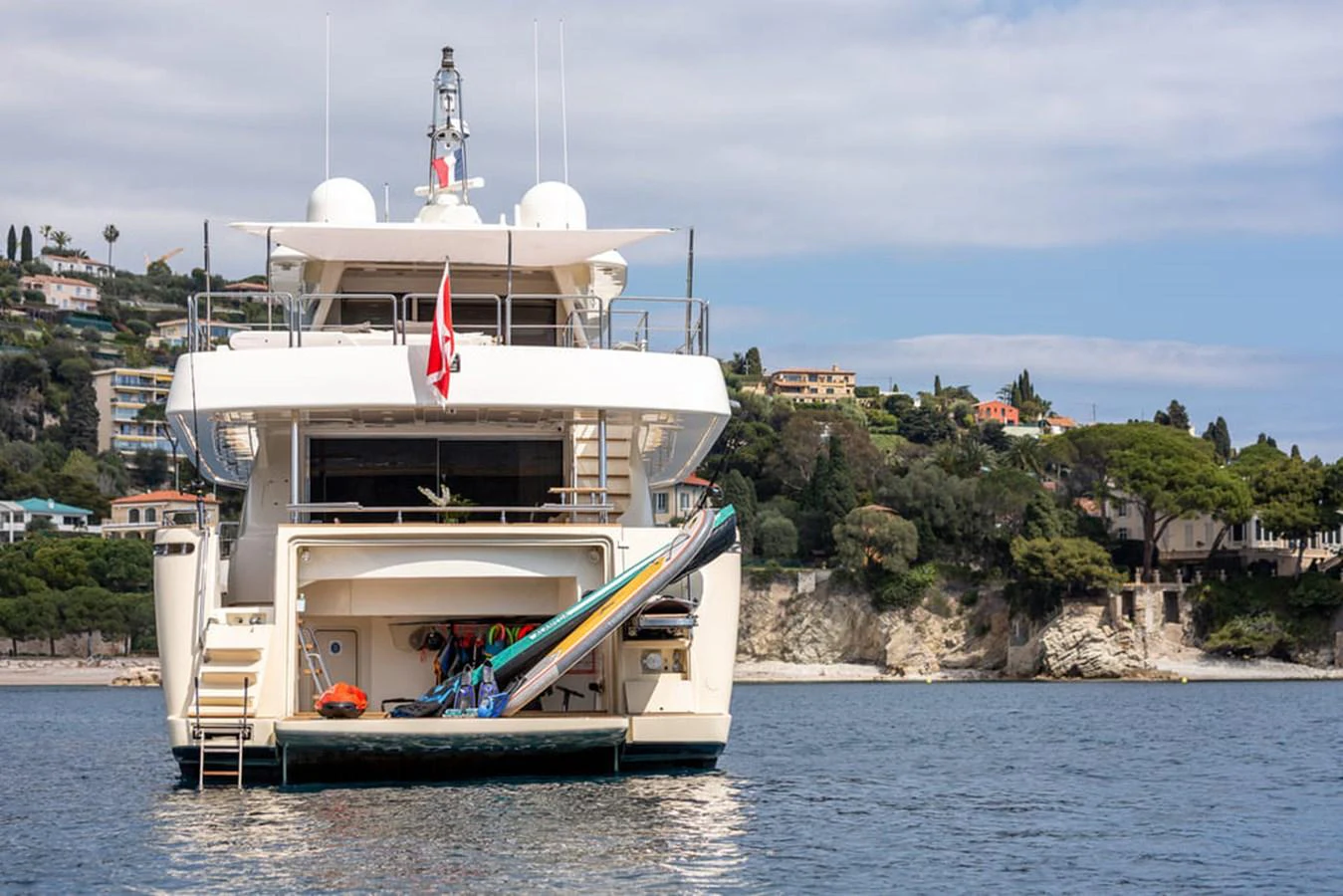 a boat on the water aboard LA PAUSA Yacht for Sale