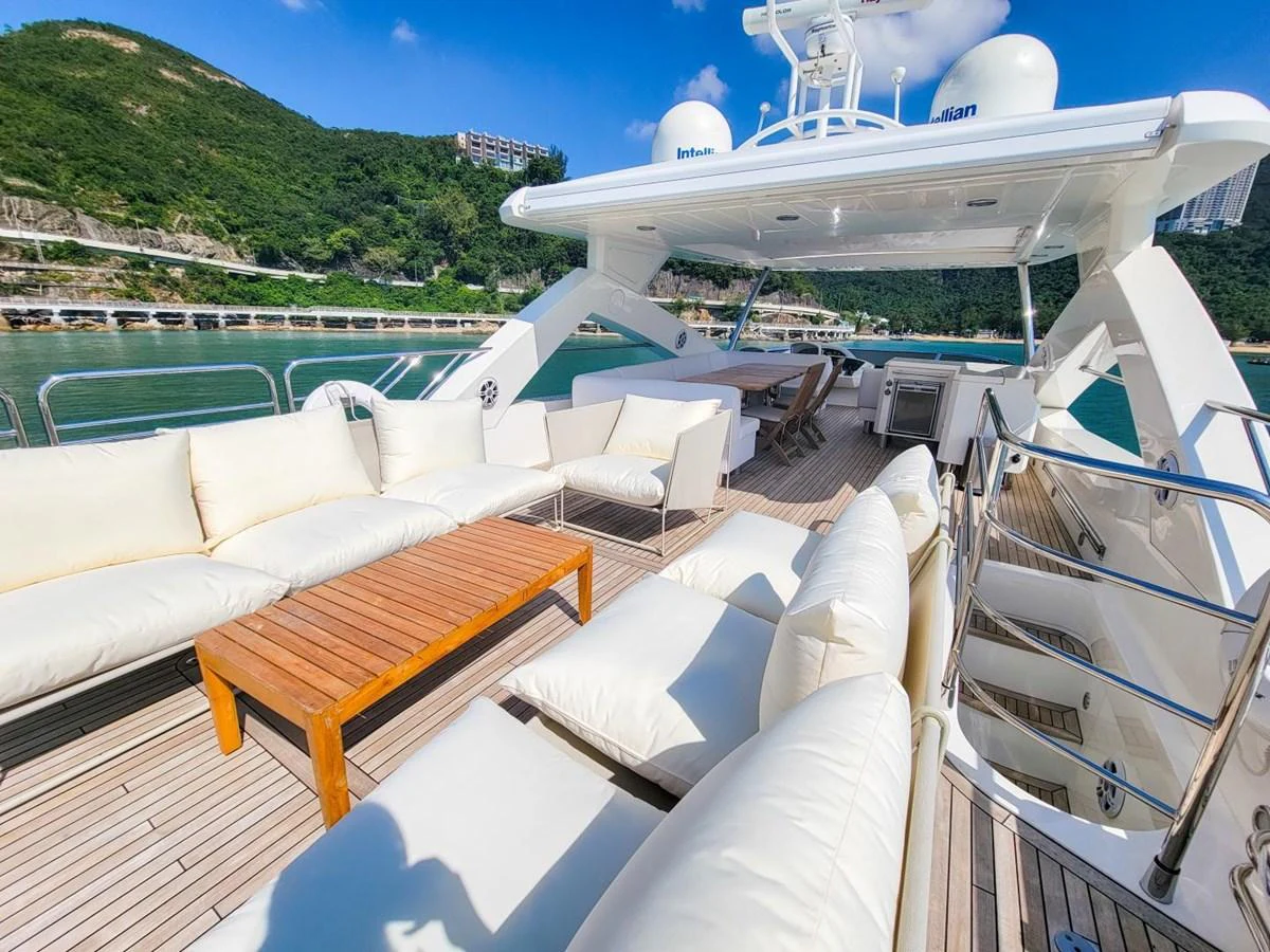 a cruise ship docked at a port aboard 2008 SUNSEEKER 90  @ ACAPULCO Yacht for Sale