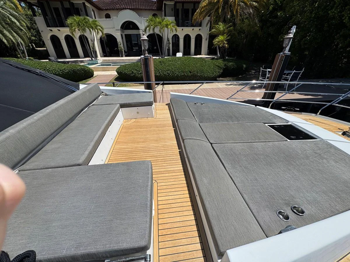 a deck with a deck and a pool aboard XAX66046F718 Yacht for Sale