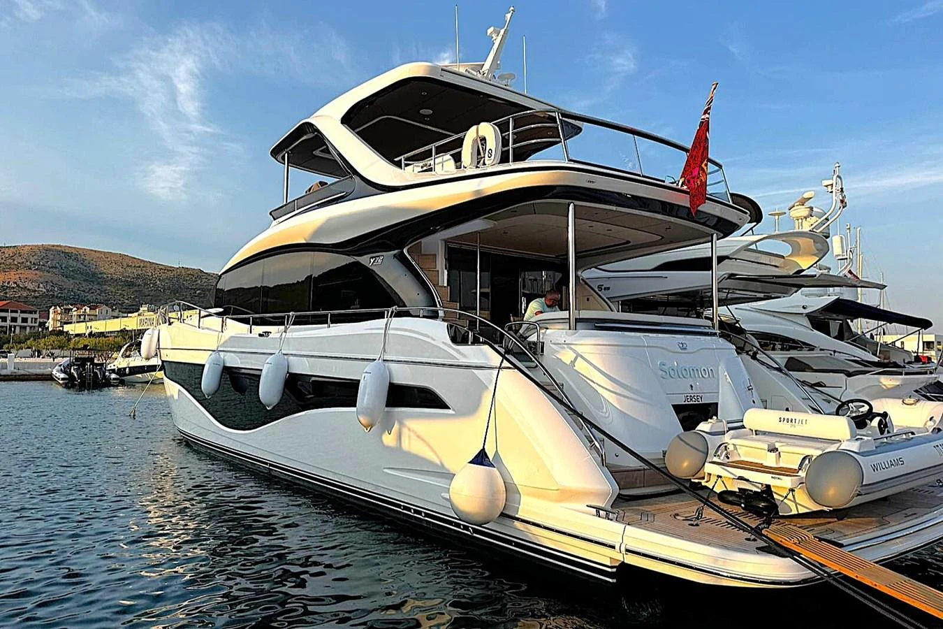 a boat on the water aboard SOLOMON Yacht for Sale