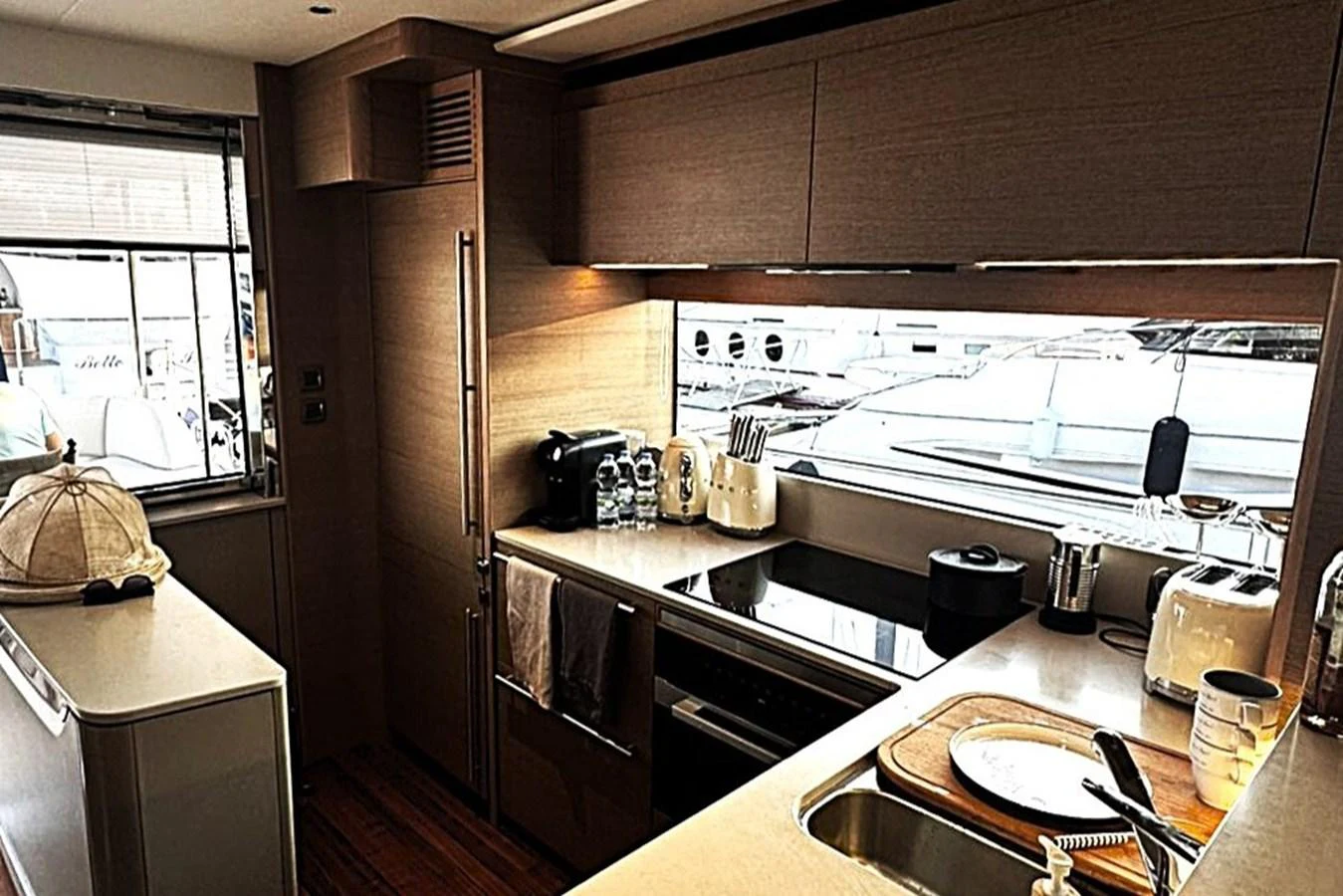 a kitchen with a large oven aboard SOLOMON Yacht for Sale