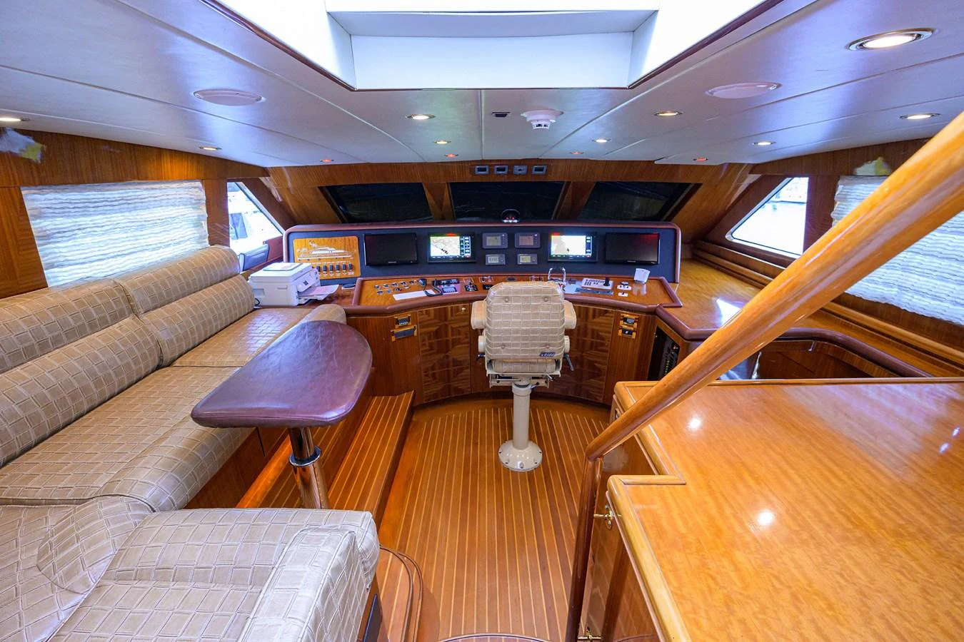 inside of a cabin aboard DUNIA Yacht for Sale