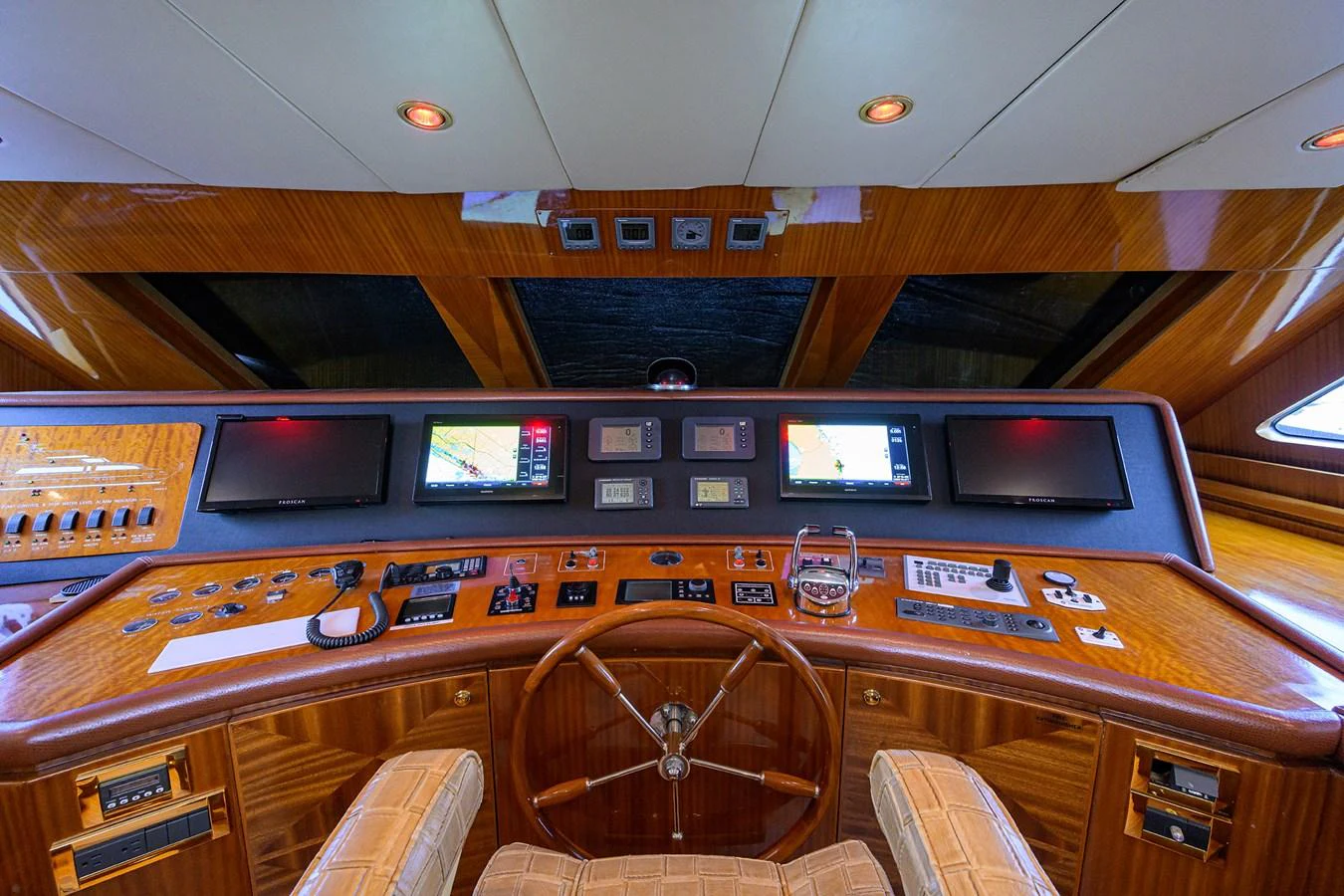 inside of a vehicle aboard DUNIA Yacht for Sale