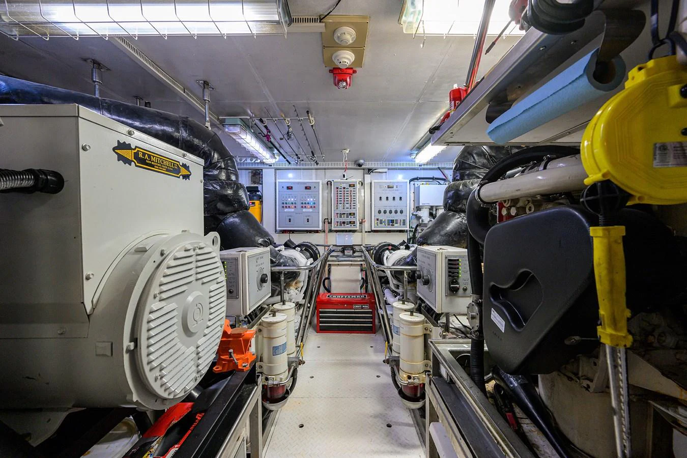a room with machinery and equipment aboard DUNIA Yacht for Sale