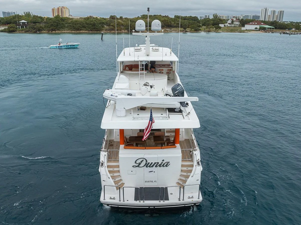 a boat in the water aboard DUNIA Yacht for Sale