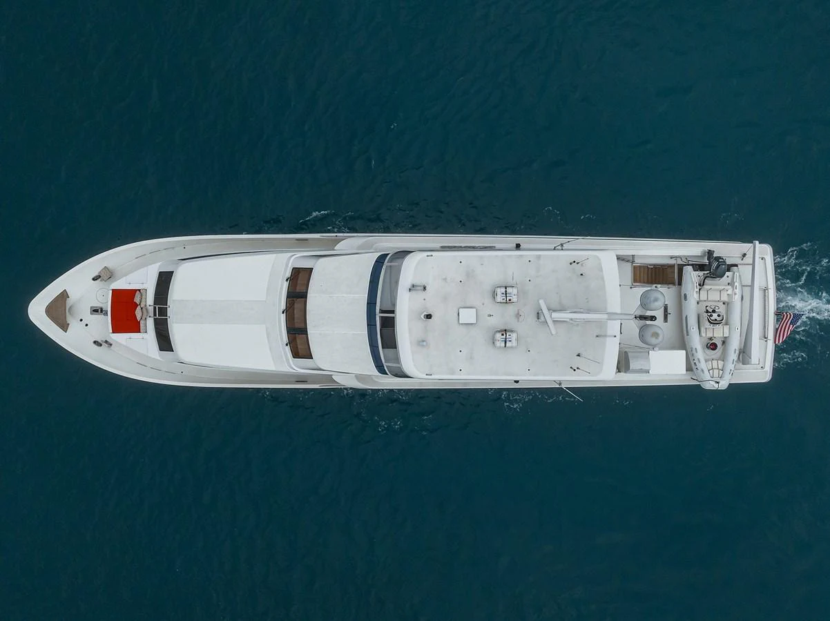 a metal object with a white label aboard DUNIA Yacht for Sale