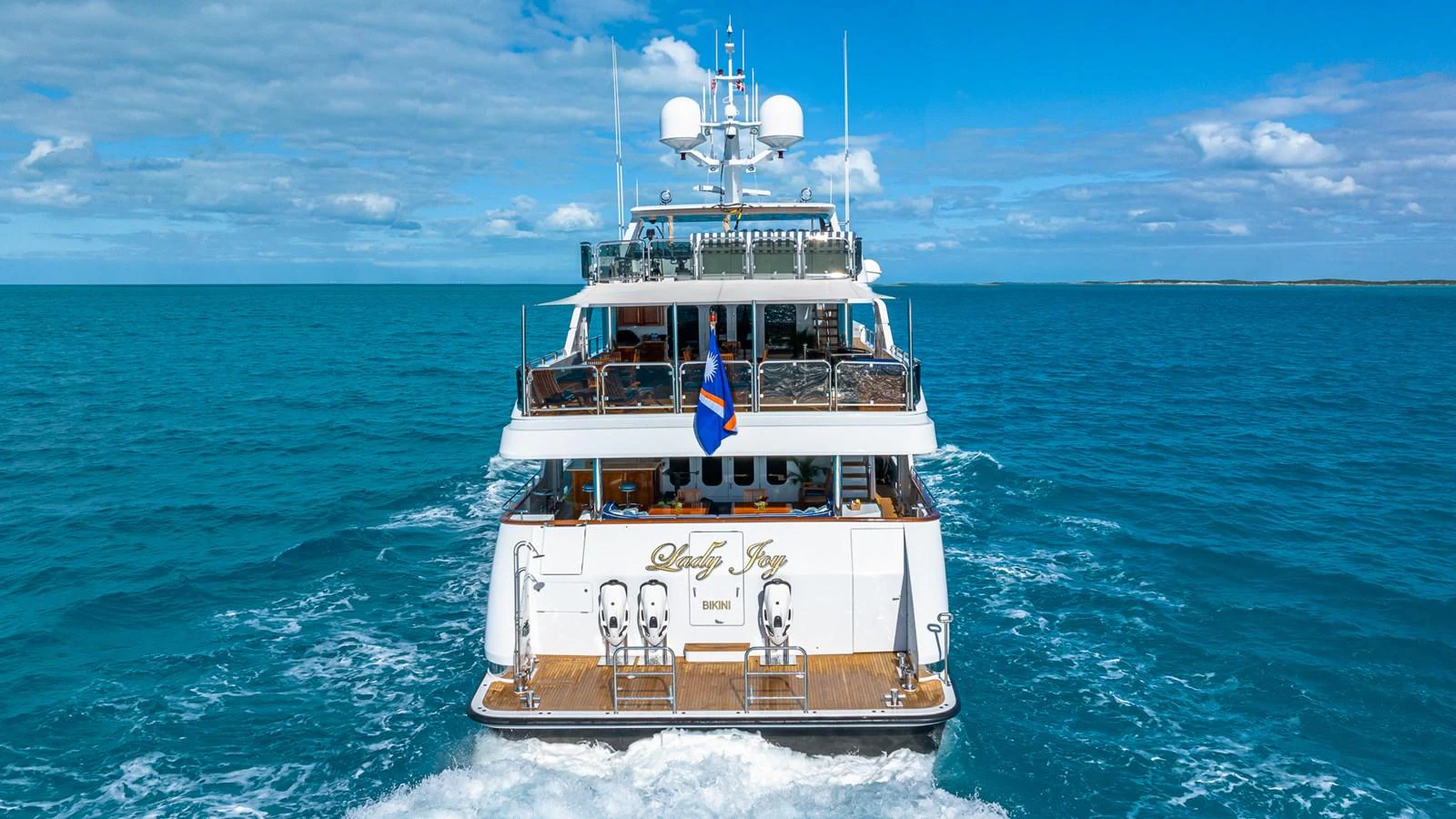 a boat in the water aboard LADY JOY Yacht for Sale