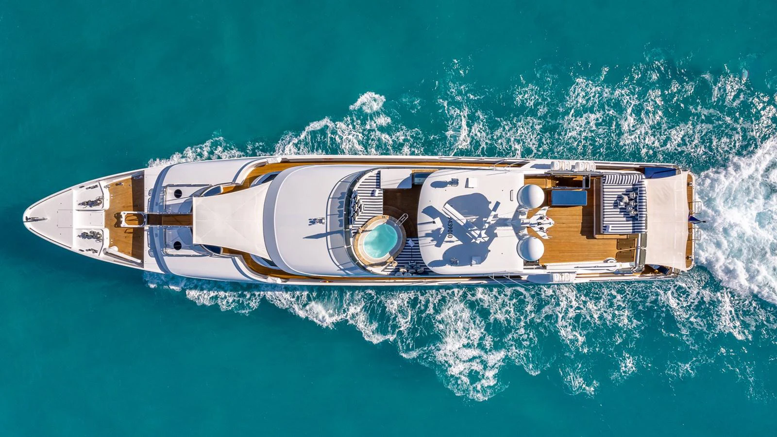 a space ship in the water aboard LADY JOY Yacht for Sale