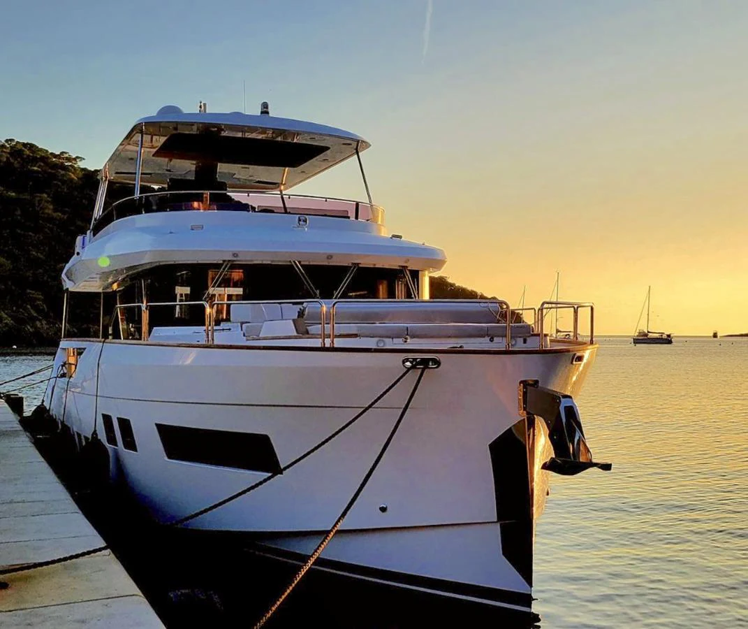 a boat on the water aboard ARGA Yacht for Sale